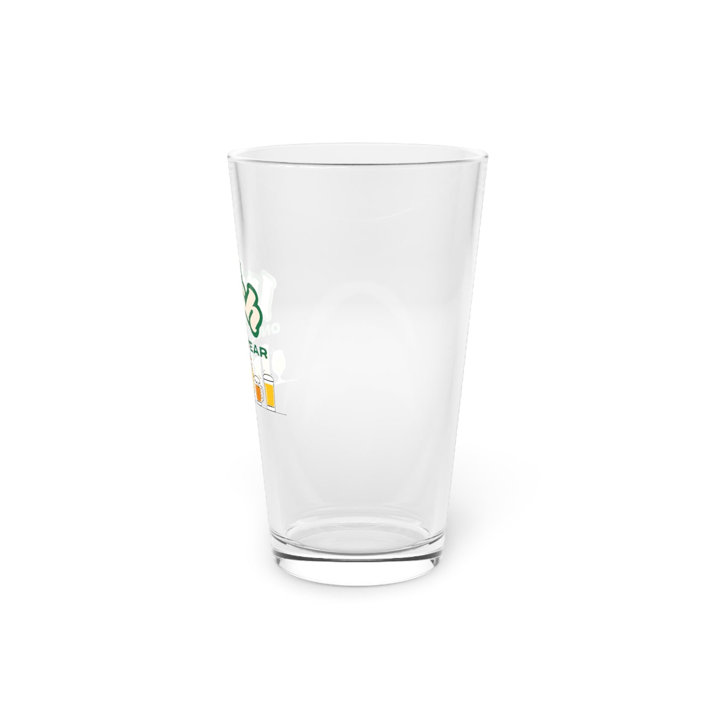 Irish Once a Year" 16oz Pint Glass – St. Patrick’s Day Essential! 🍀🍻